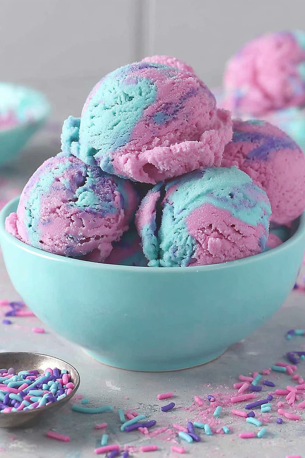 No-Churn Cotton Candy Ice Cream