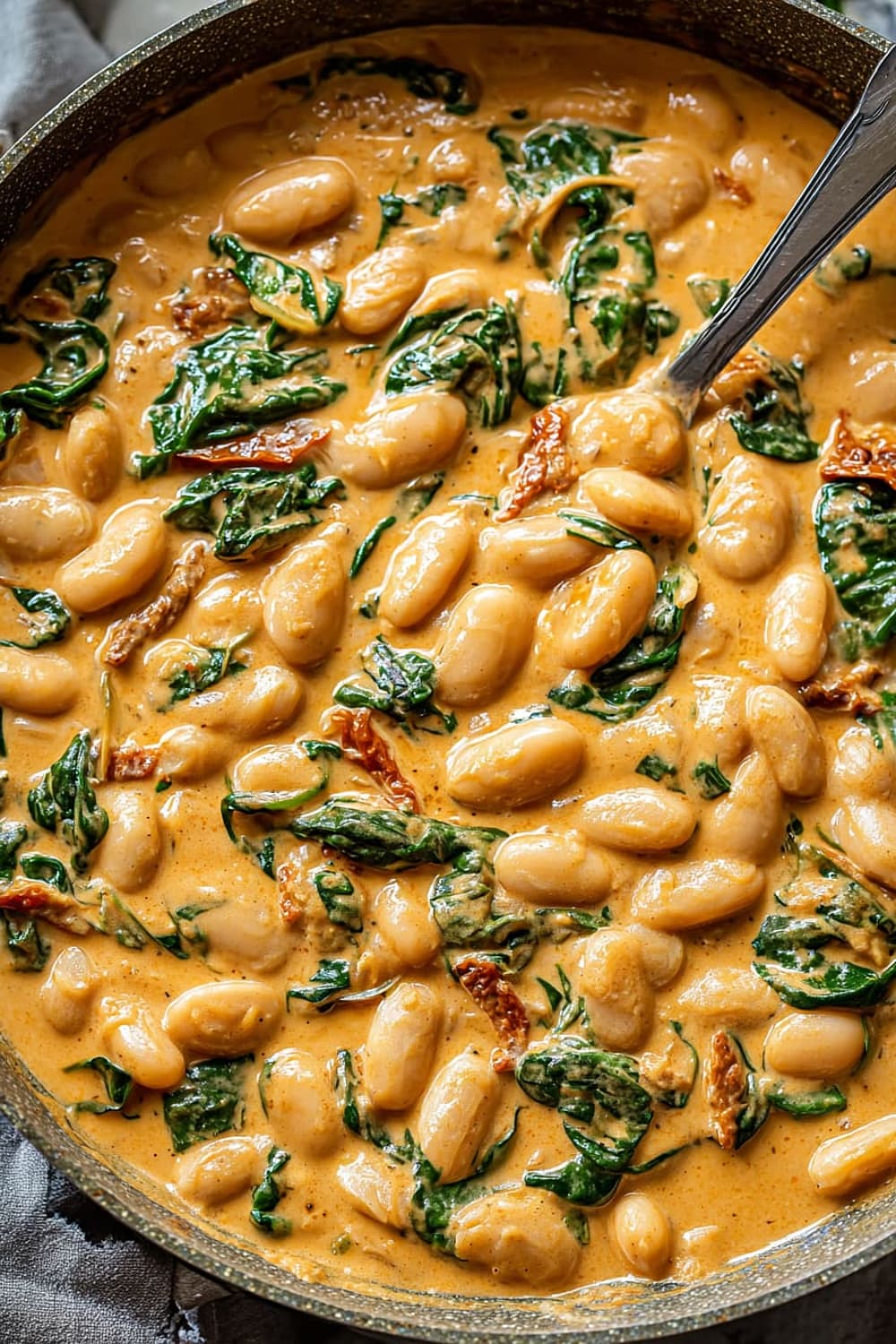 Tuscan Butter Beans with Spinach and Sun-dried Tomato