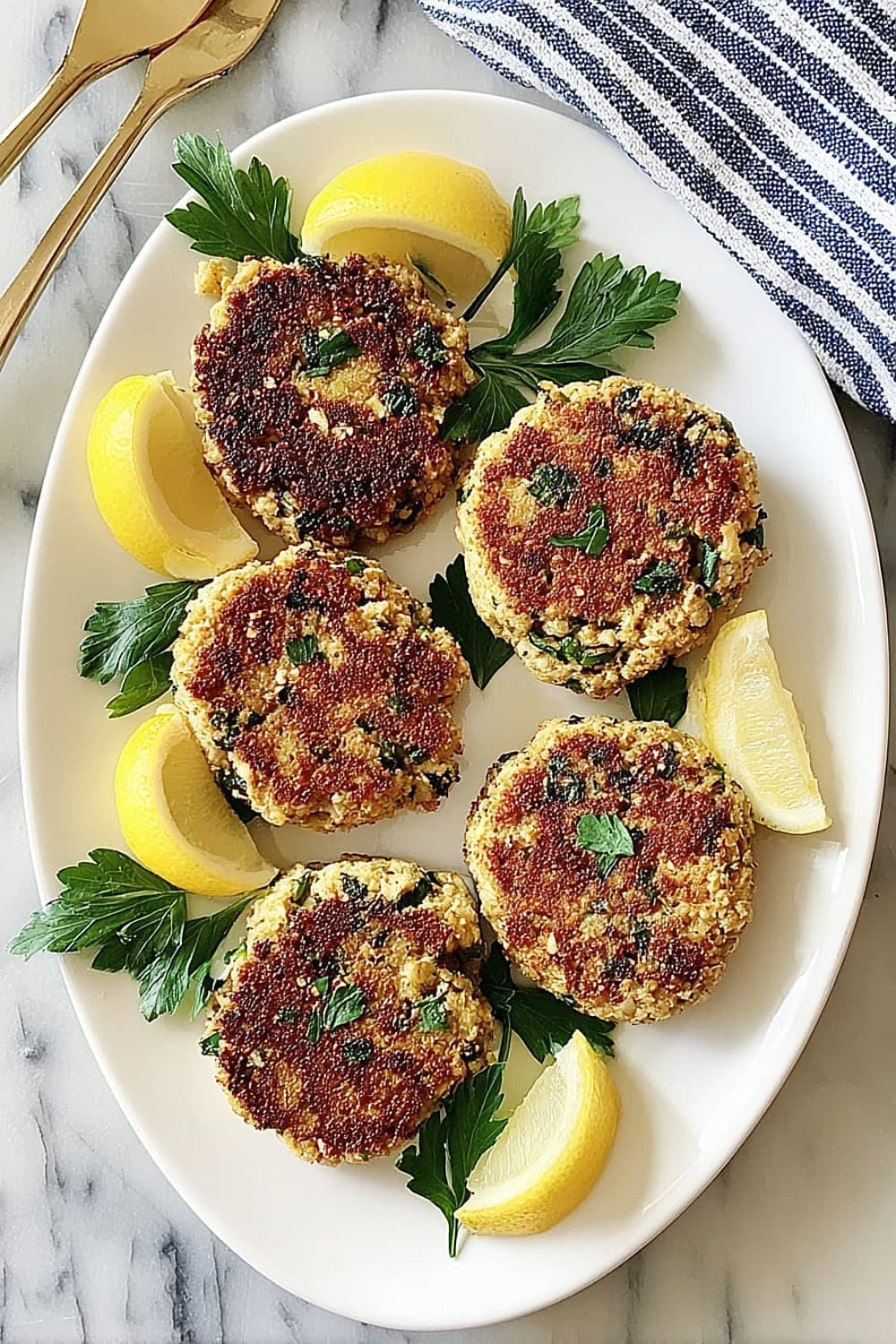 Crispy Tuna Patties with Scallions and Dijon Mustard