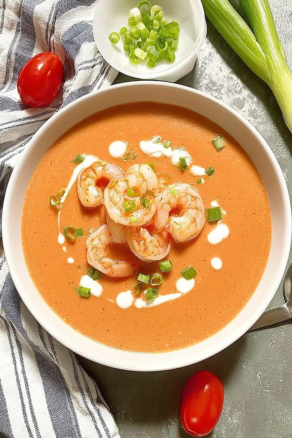 Shrimp, Tomato, and Corn Bisque