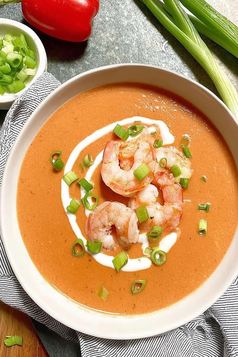 Shrimp, Tomato, and Corn Bisque