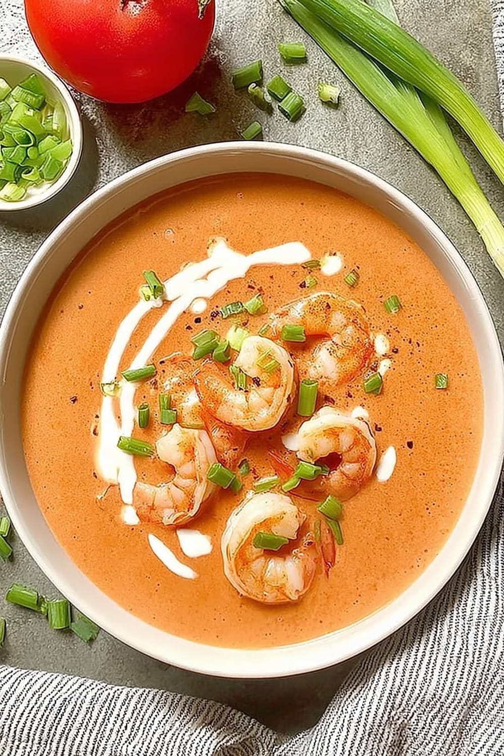 Shrimp, Tomato, and Corn Bisque