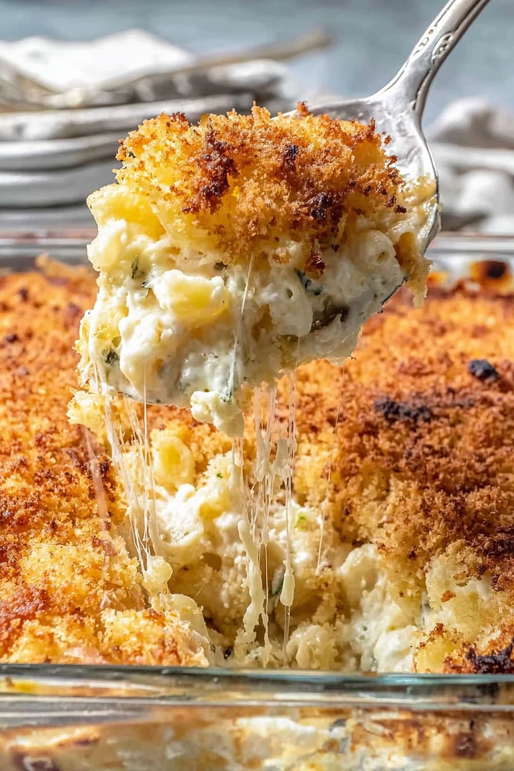 Southern Baked Mac and Cheese with Breadcrumbs