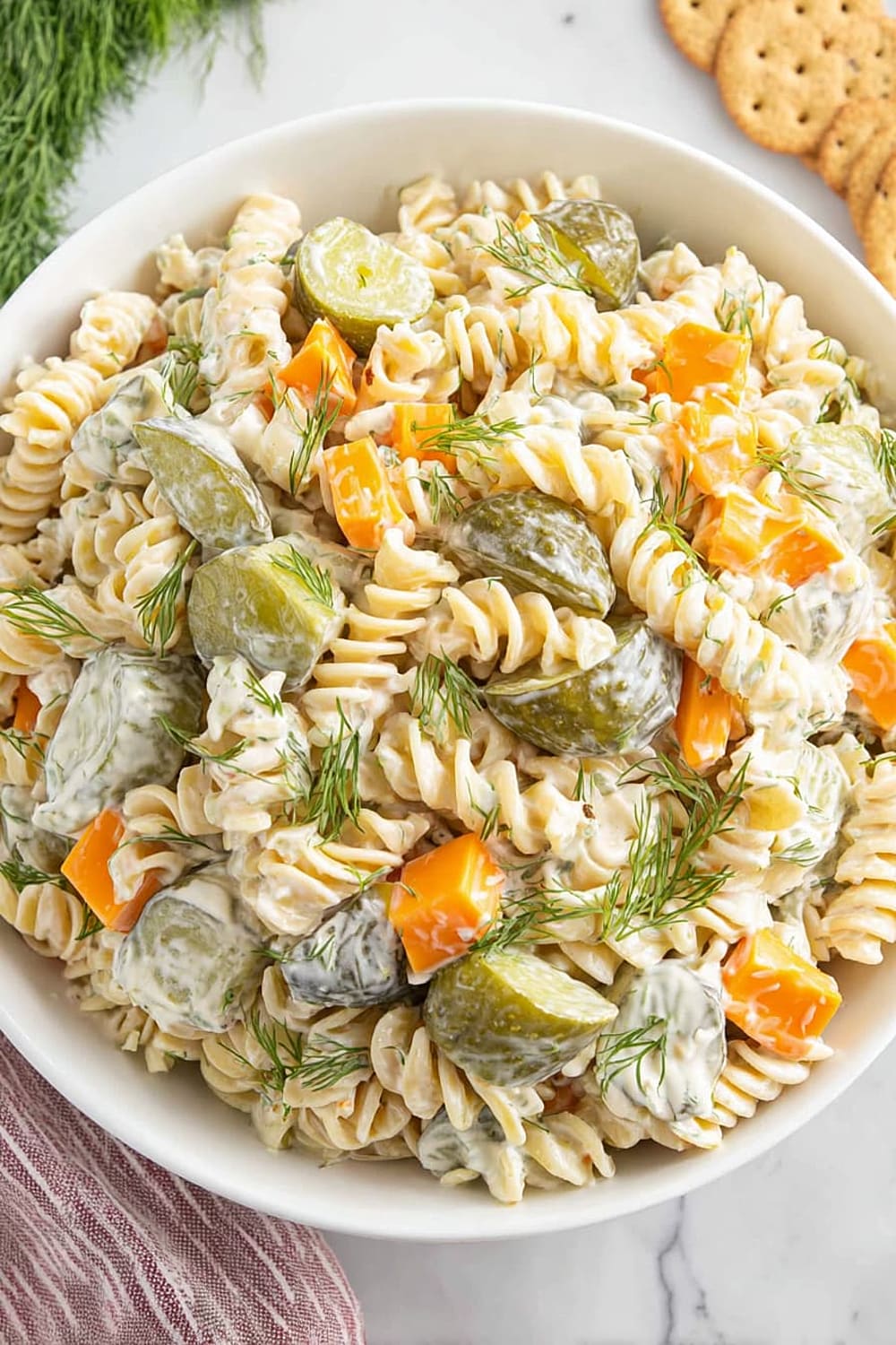 Dill Pickle Pasta Salad