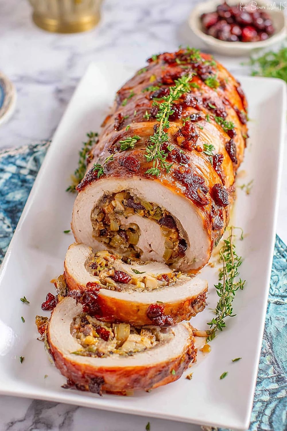 Apple & Bacon Stuffed Pork Loin Roll