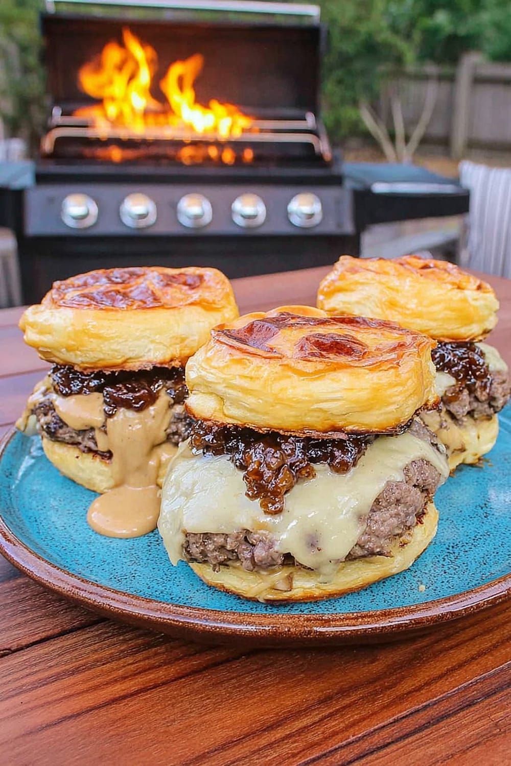 Peanut Butter and Jelly Smash Burgers