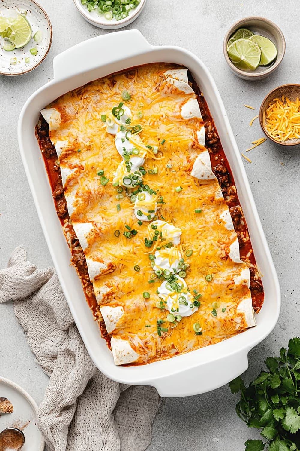 Cheesy Beef Enchiladas