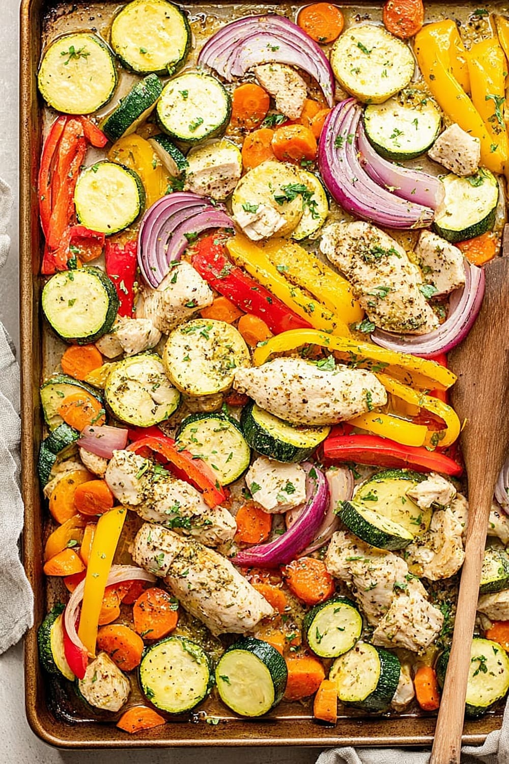 Sheet Pan Chicken and Rainbow Vegetables