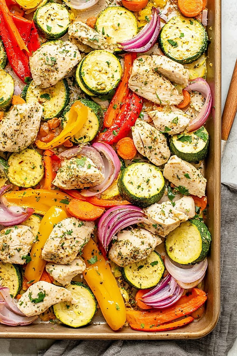 Sheet Pan Chicken and Rainbow Vegetables