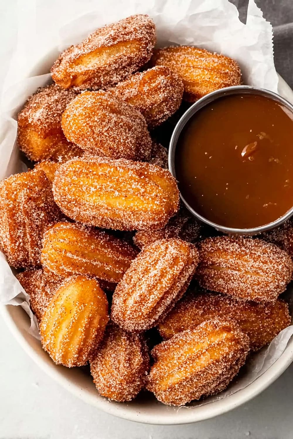 Churro Bites with Miso Caramel