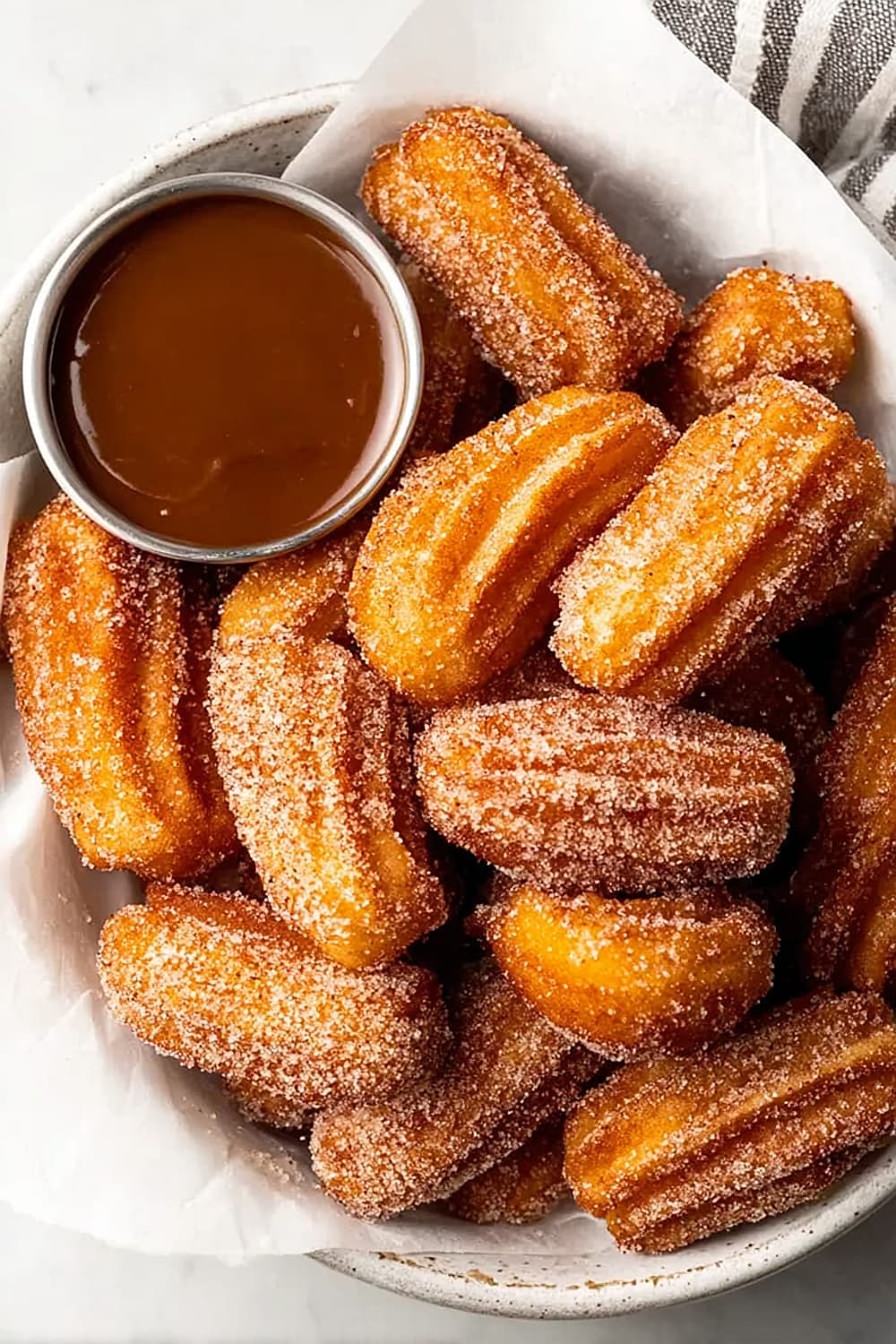Churro Bites with Miso Caramel