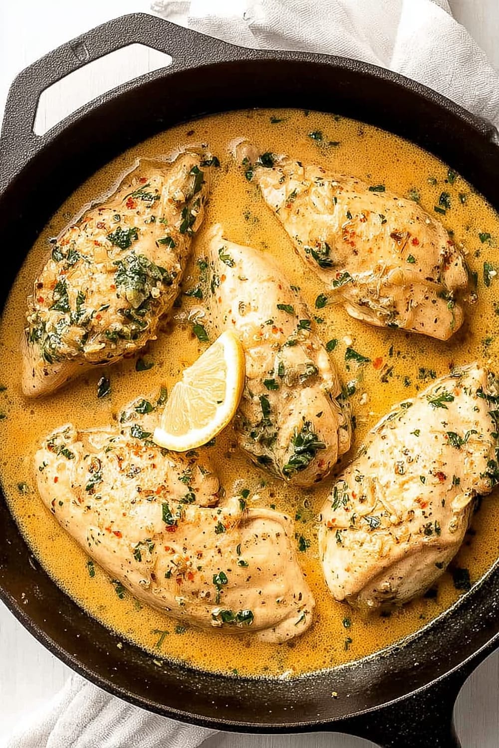 Skillet Chicken with Lemon Garlic Sauce