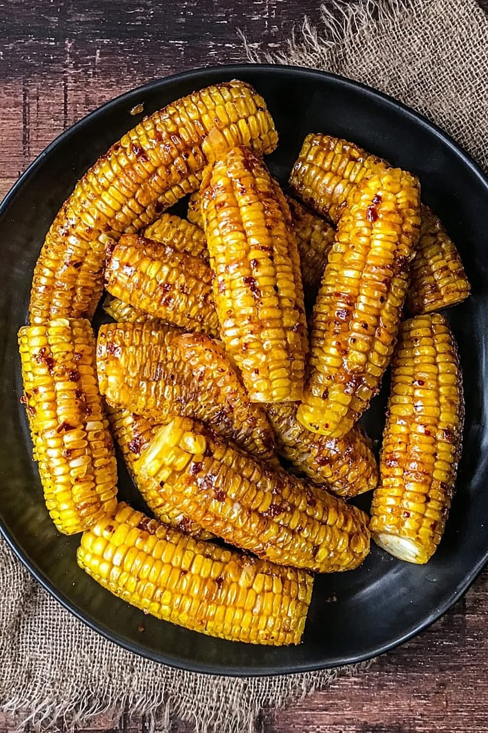 Easy Air-Fryer Corn Ribs With Hot Honey Butter