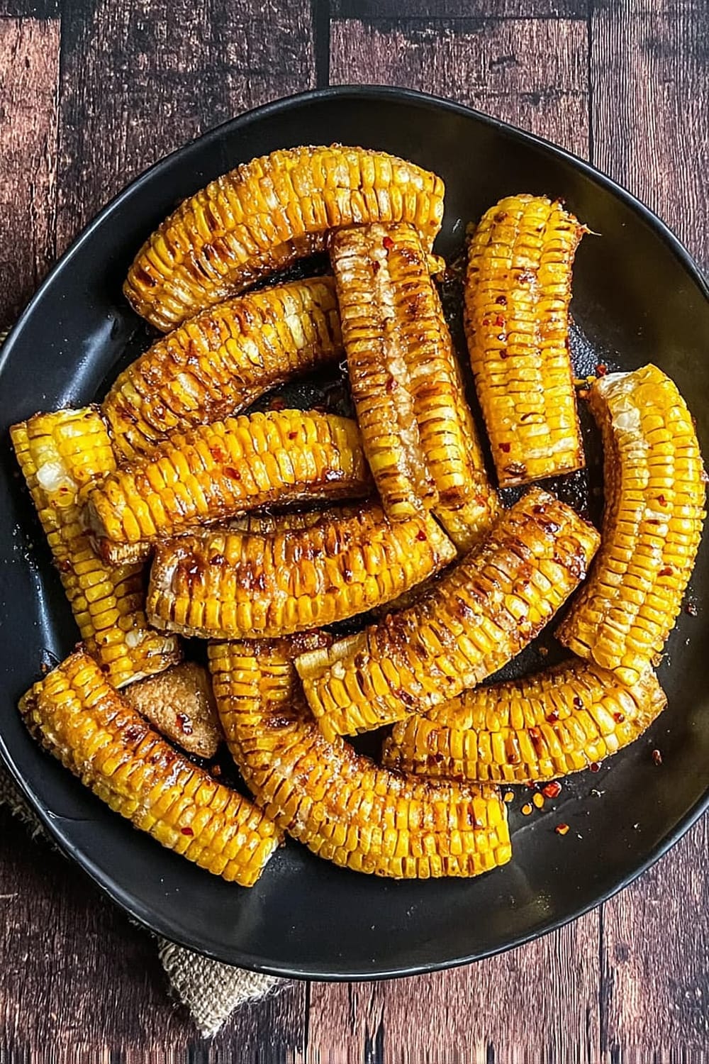 Easy Air-Fryer Corn Ribs With Hot Honey Butter