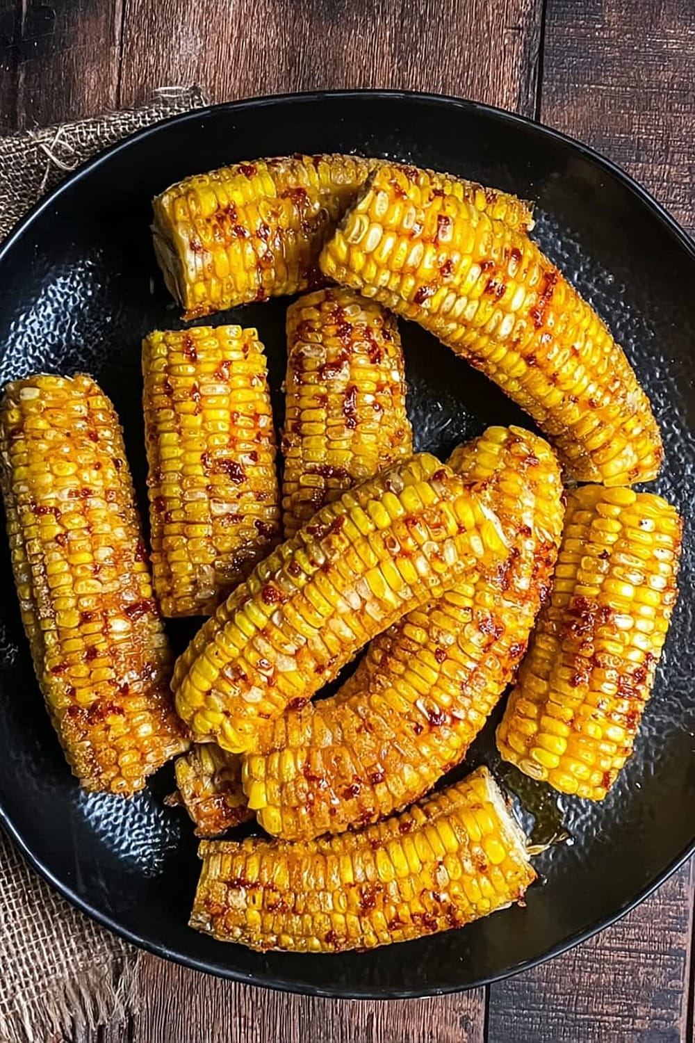 Easy Air-Fryer Corn Ribs With Hot Honey Butter