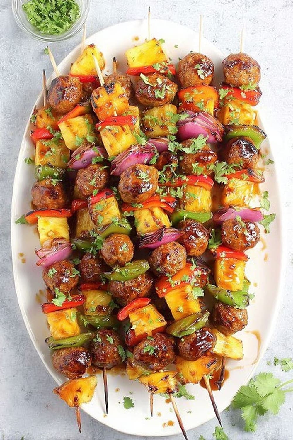 Teriyaki Chicken Meatball Kabobs