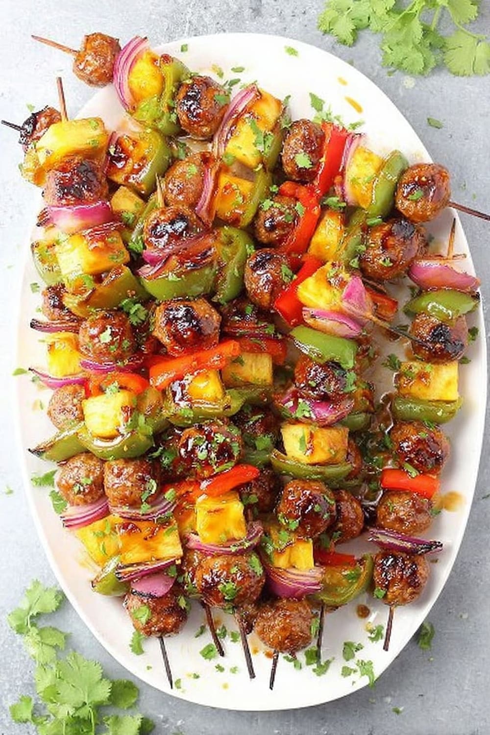 Teriyaki Chicken Meatball Kabobs
