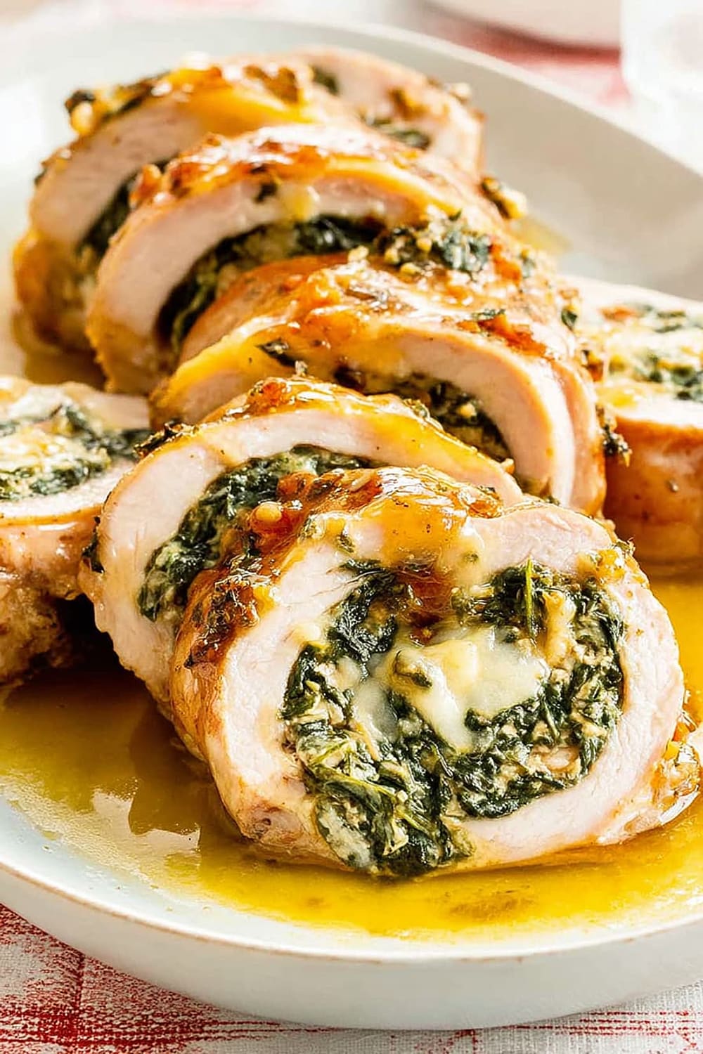 Spinach and Swiss Cheese Stuffed Chicken Thighs