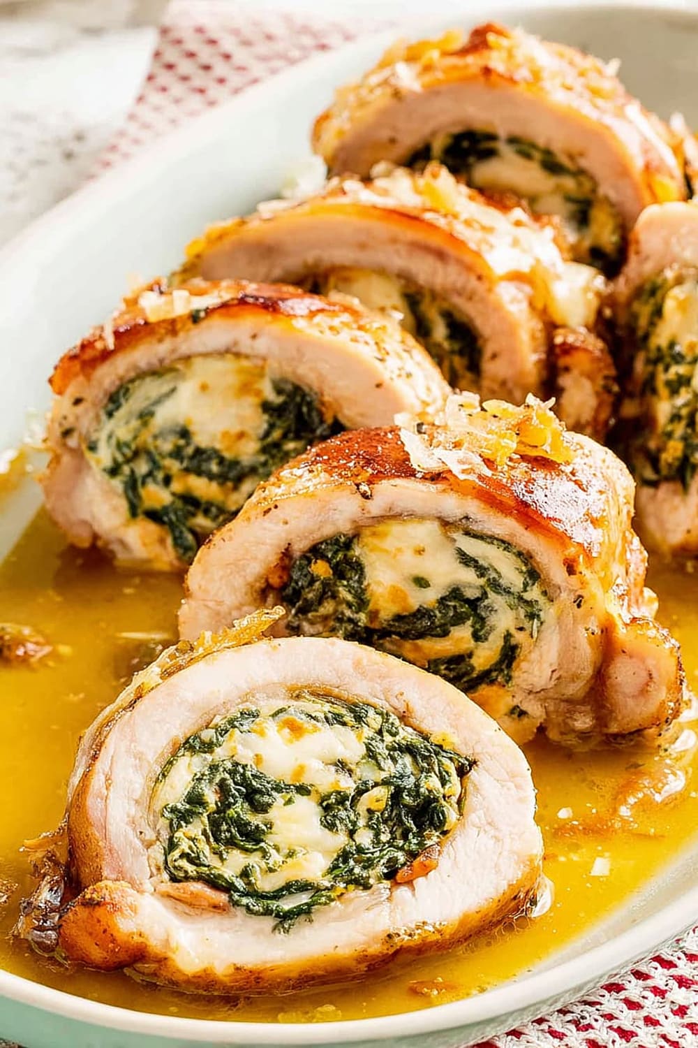 Spinach and Swiss Cheese Stuffed Chicken Thighs