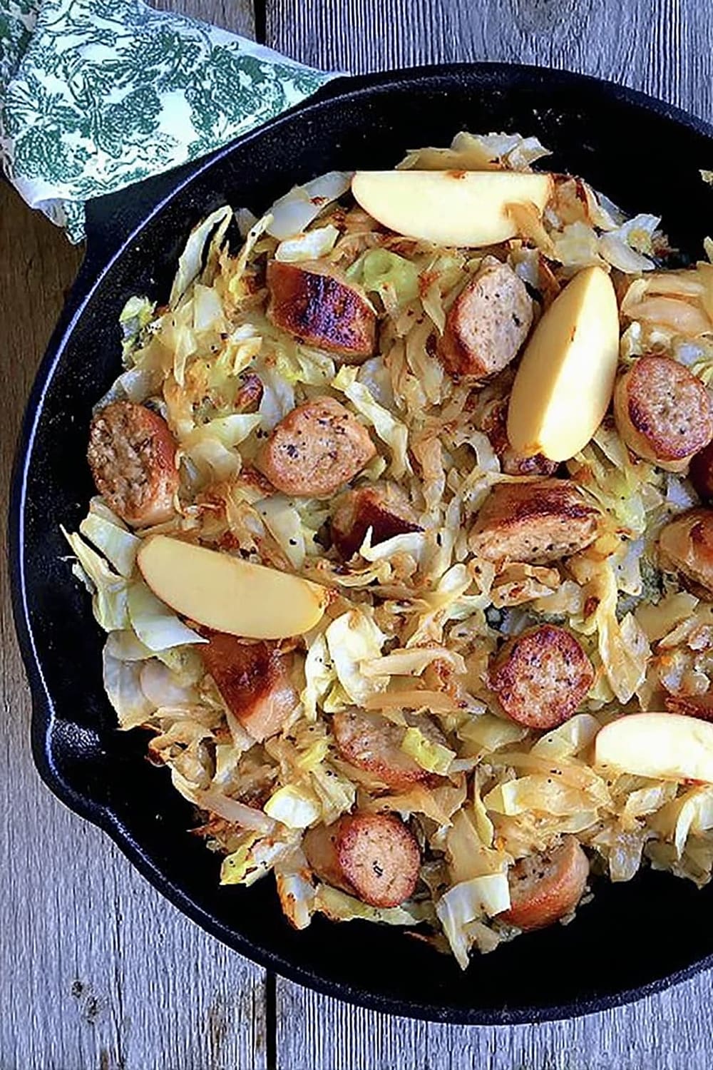Sausage, Cabbage, and Apple Skillet