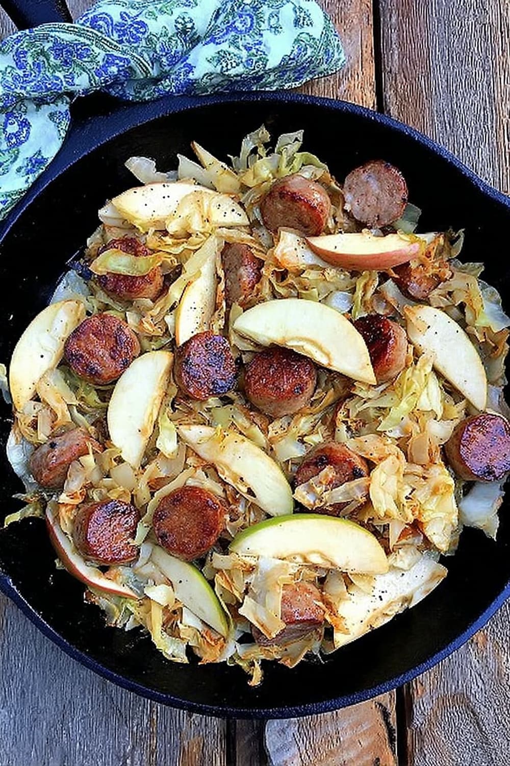 Sausage, Cabbage, and Apple Skillet