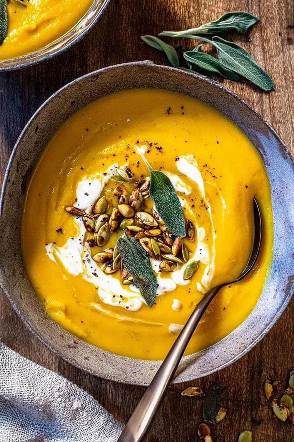Roasted Butternut Squash Soup with Apple