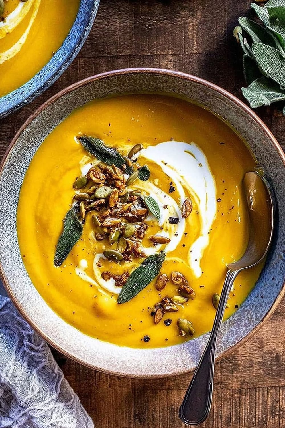 Roasted Butternut Squash Soup with Apple