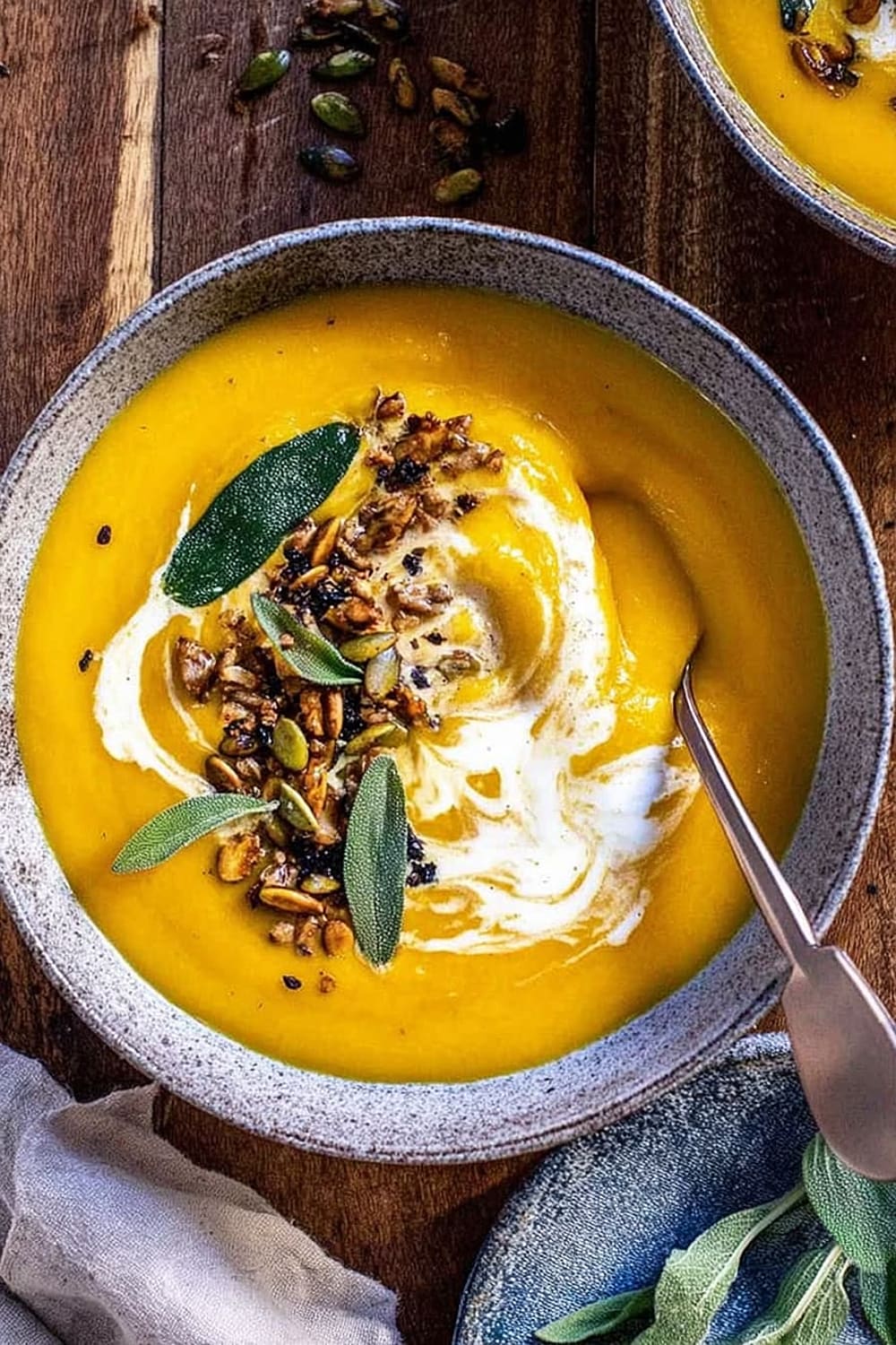 Roasted Butternut Squash Soup with Apple