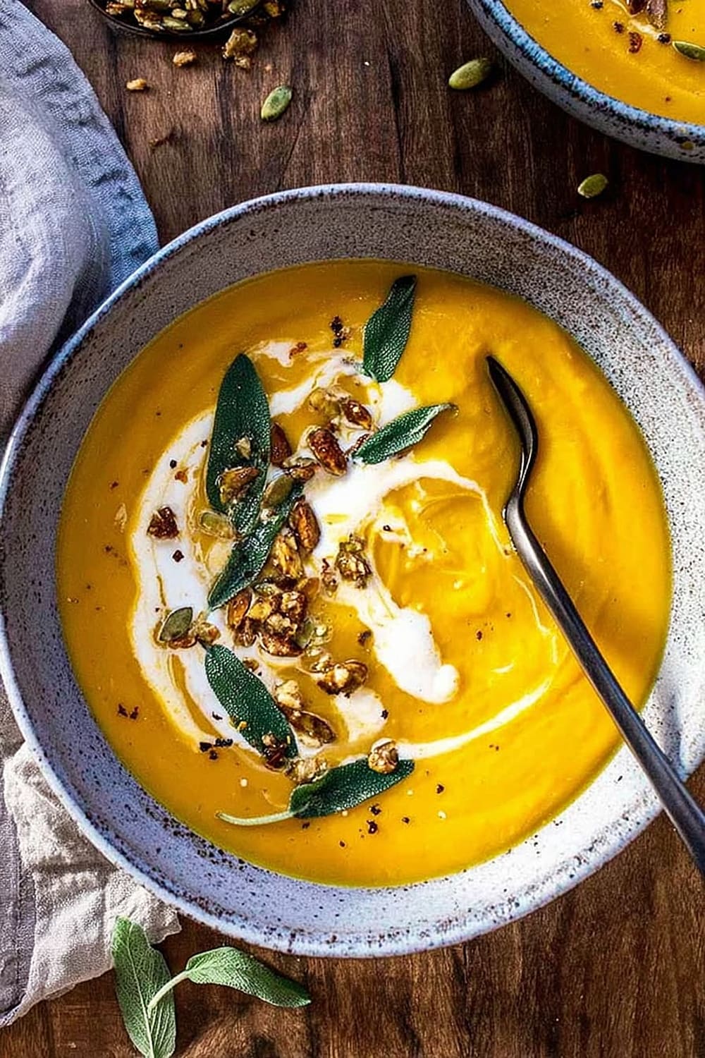 Roasted Butternut Squash Soup with Apple