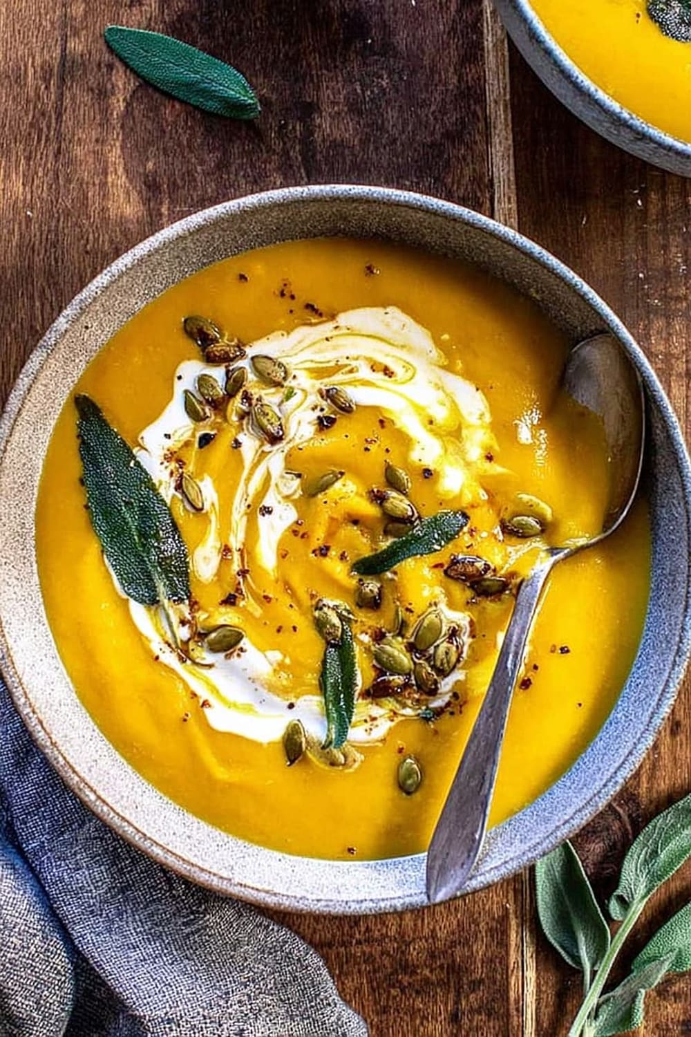 Roasted Butternut Squash Soup with Apple
