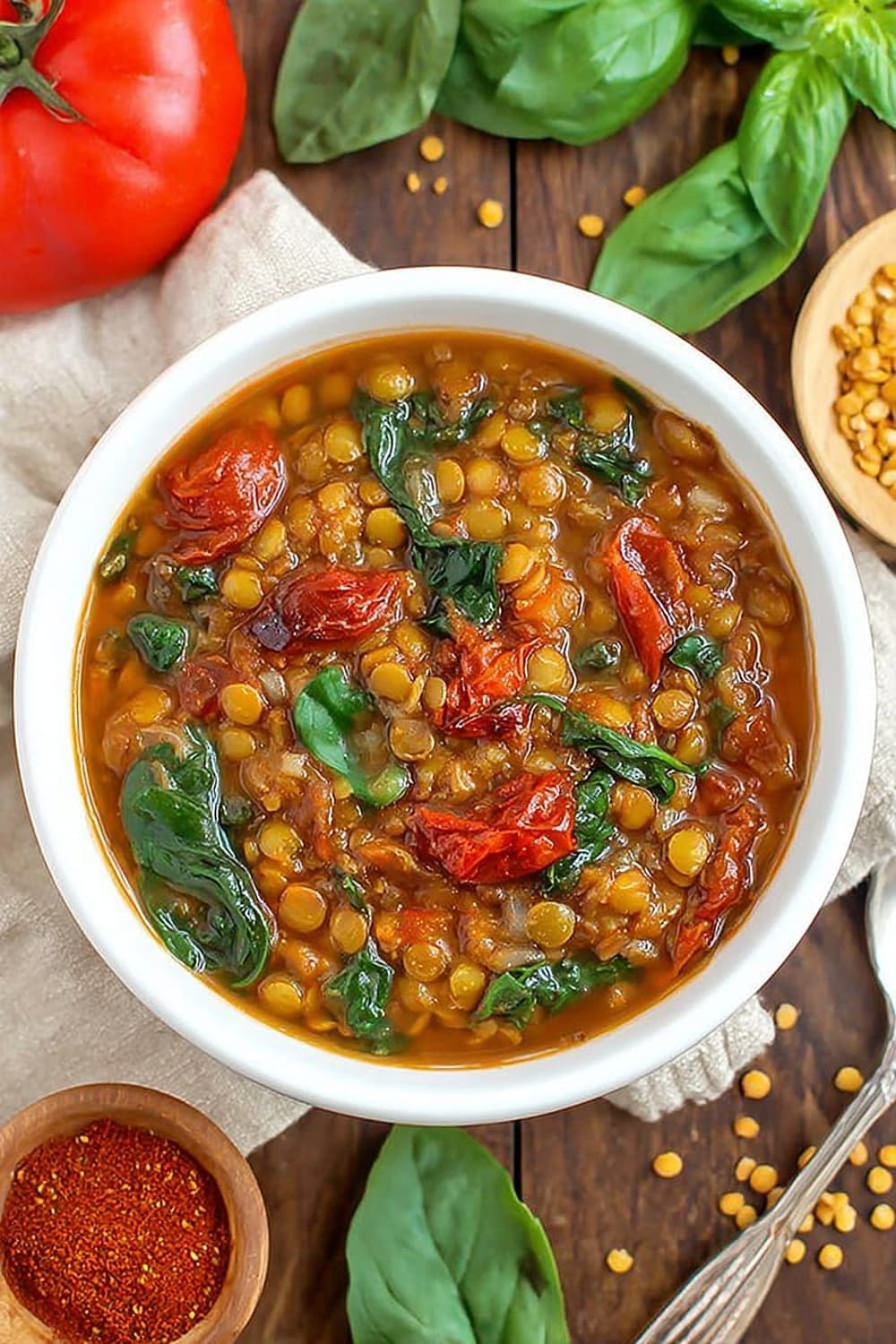 Smoky Tomato Lentil Soup (Easy!)