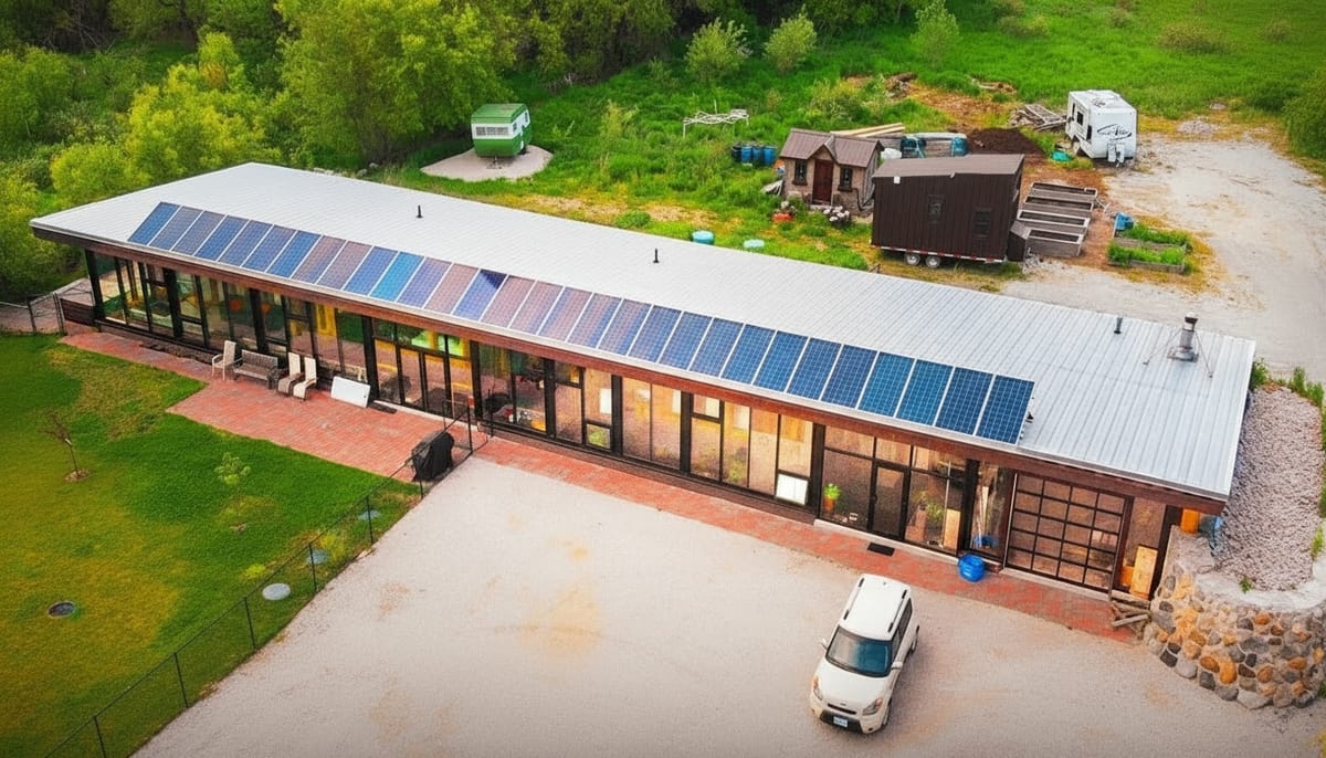 The Earthship That Grows Food Indoors — Tires, 10 kW Solar and Cisterns