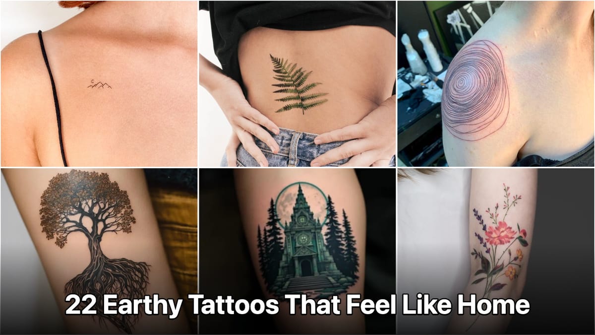 22 Earthy Tattoos That Feel Like Home