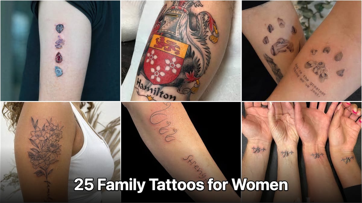 25 Family Tattoos for Women That Will Make You Smile