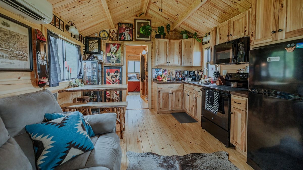 This $75k Tiny Cabin Has No Loft — and a 10x10 Porch
