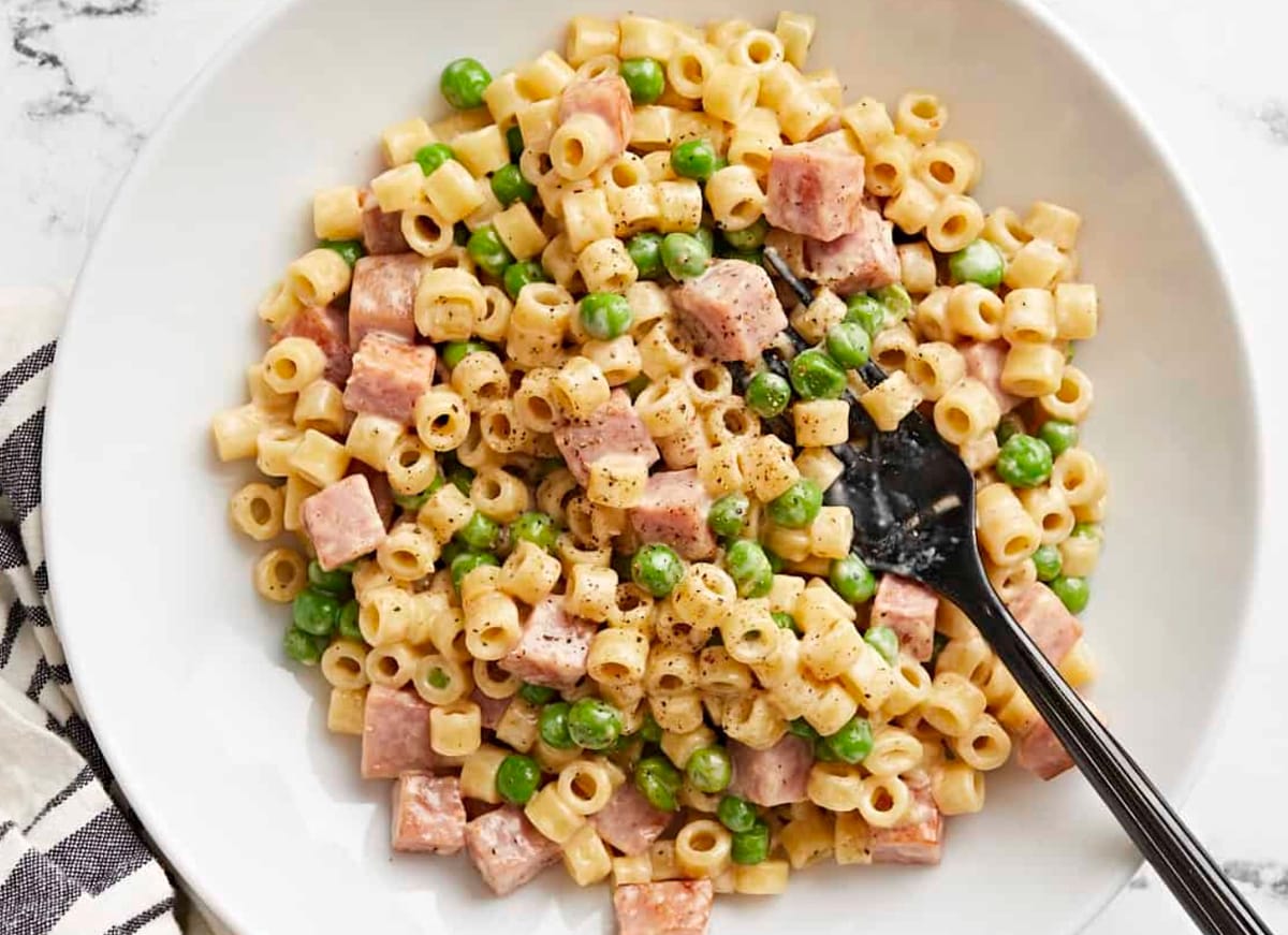 Pasta with Peas and Ham