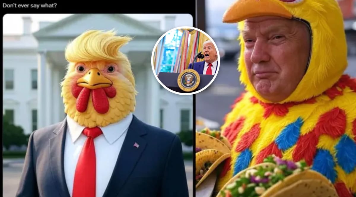 Trump calls reporter question about TACO trade nickname the nastiest ever as chicken memes flood social media