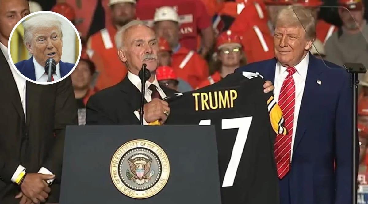 Trump declares Mason Rudolph will be Steelers franchise quarterback after receiving honorary jersey from players
