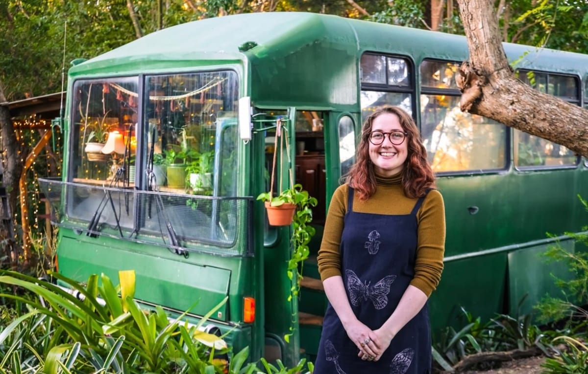 This Artist Transformed An Old Bus Into A Magical Forest Home