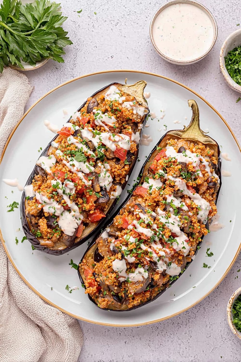 Healthy Stuffed Eggplant
