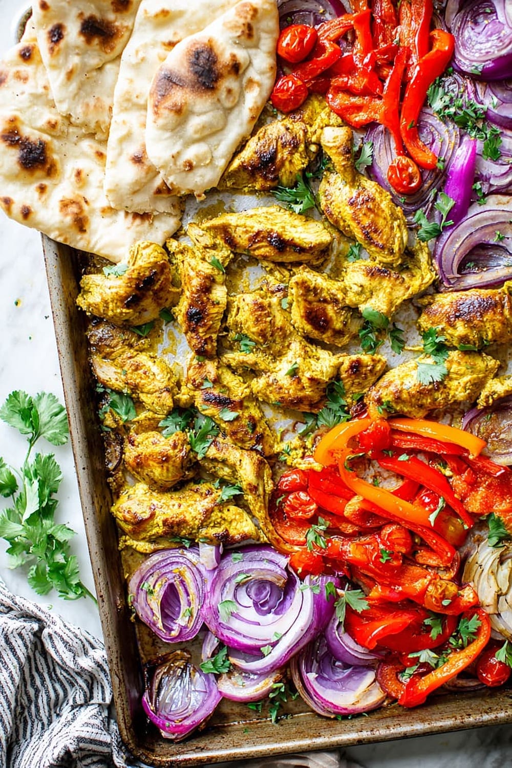 Chicken Shawarma Sheet Pan Dinner