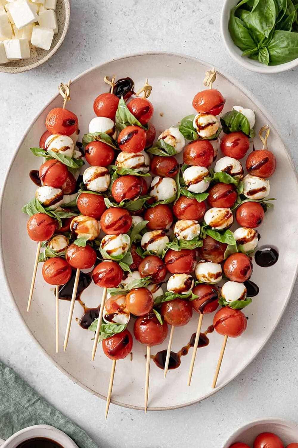 Easy Caprese Skewer Recipe With Fresh Mozzarella
