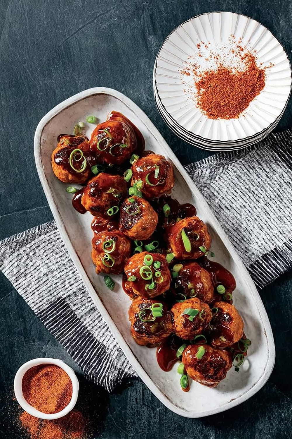BBQ Brown Sugar Glazed Pork Meatballs