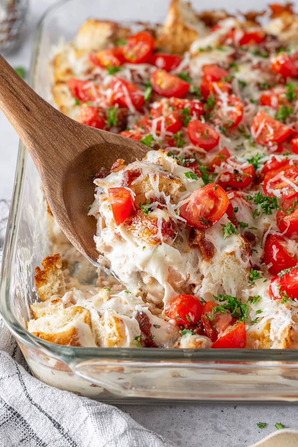 Kentucky Hot Brown Casserole with Mornay Sauce