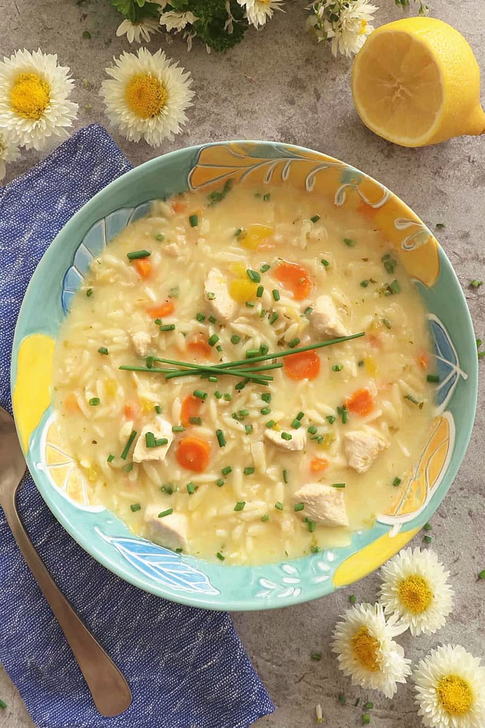 Greek Lemon Chicken Orzo Soup