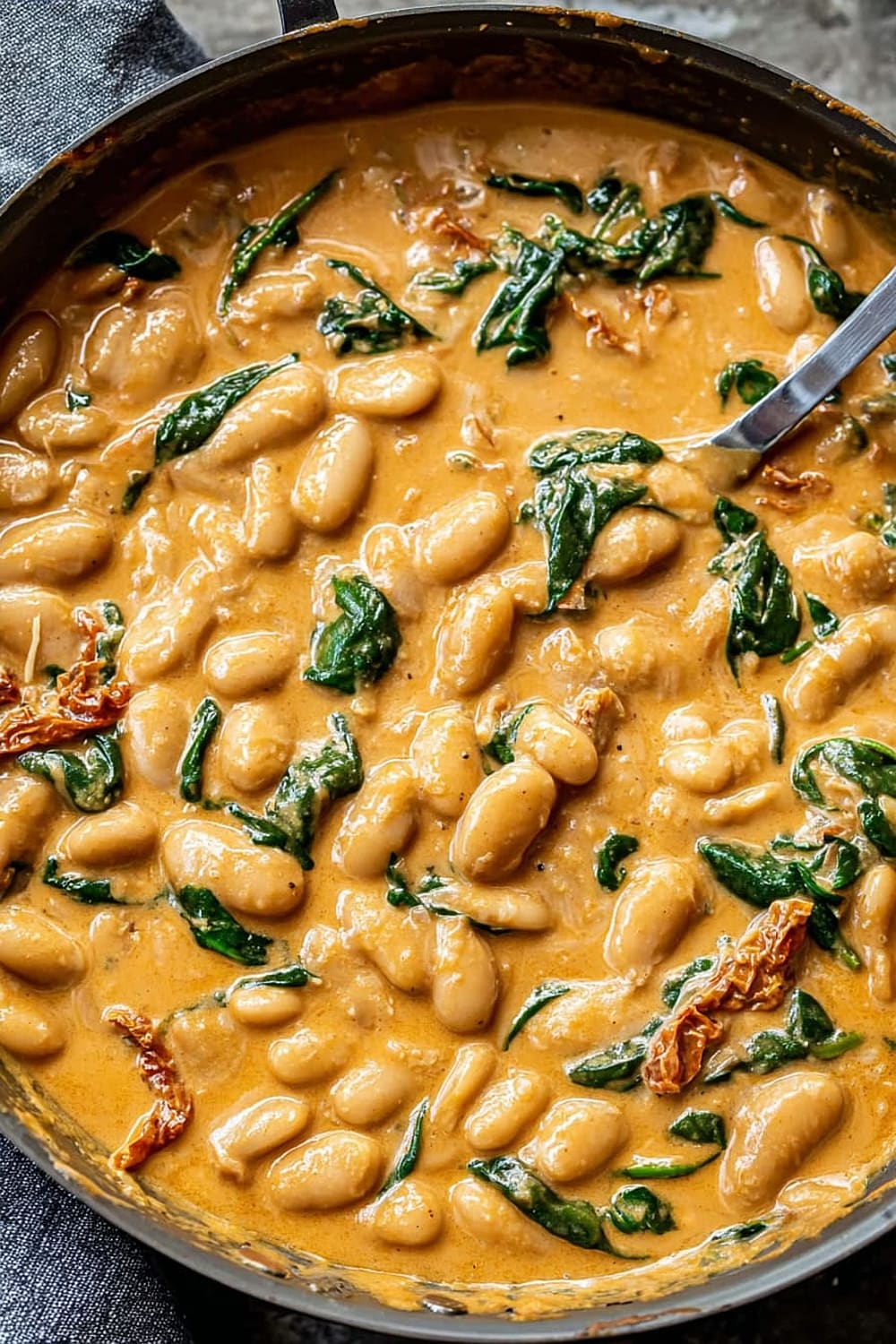 Tuscan Butter Beans with Spinach and Sun-dried Tomato