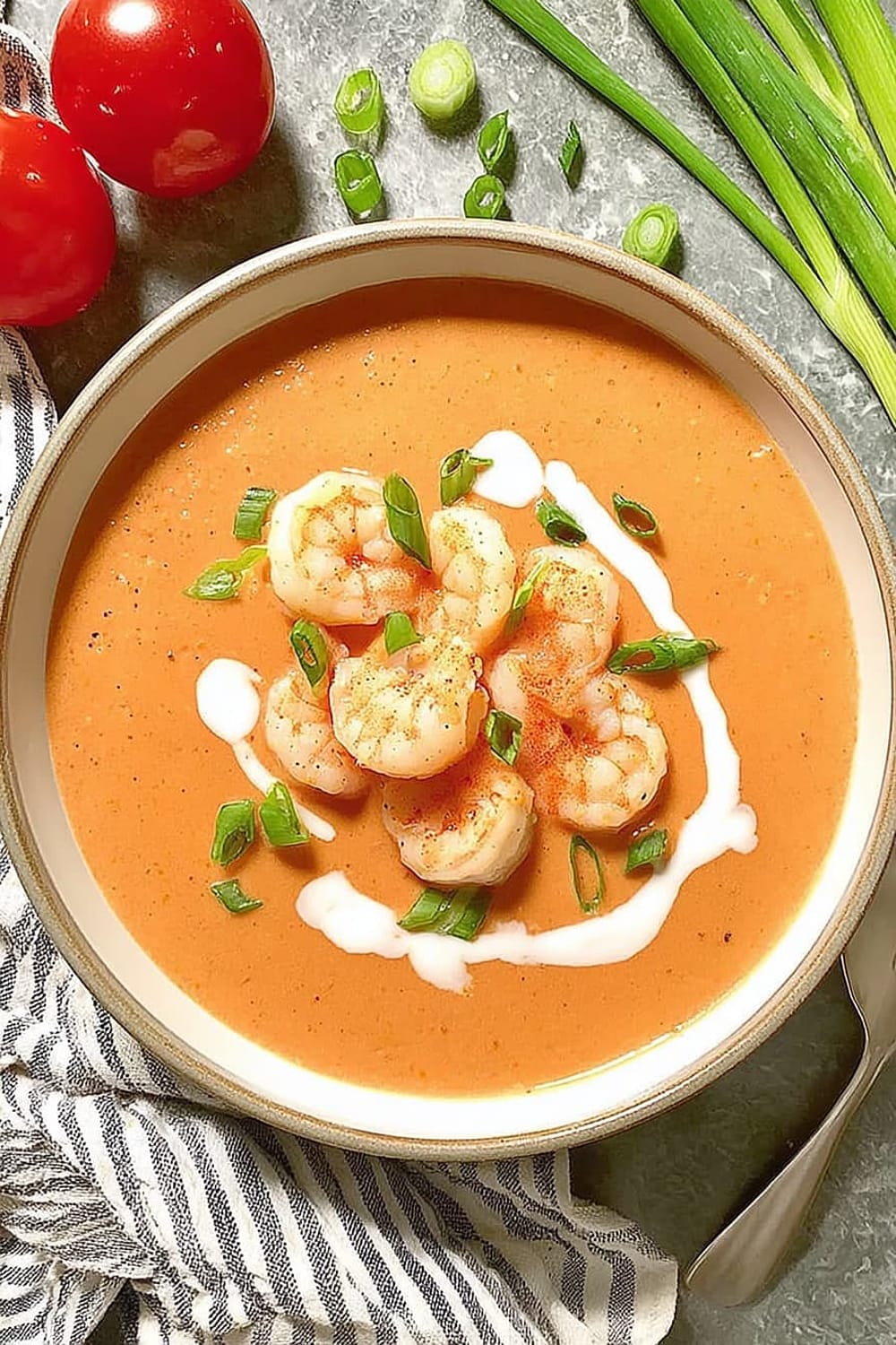 Shrimp, Tomato, and Corn Bisque