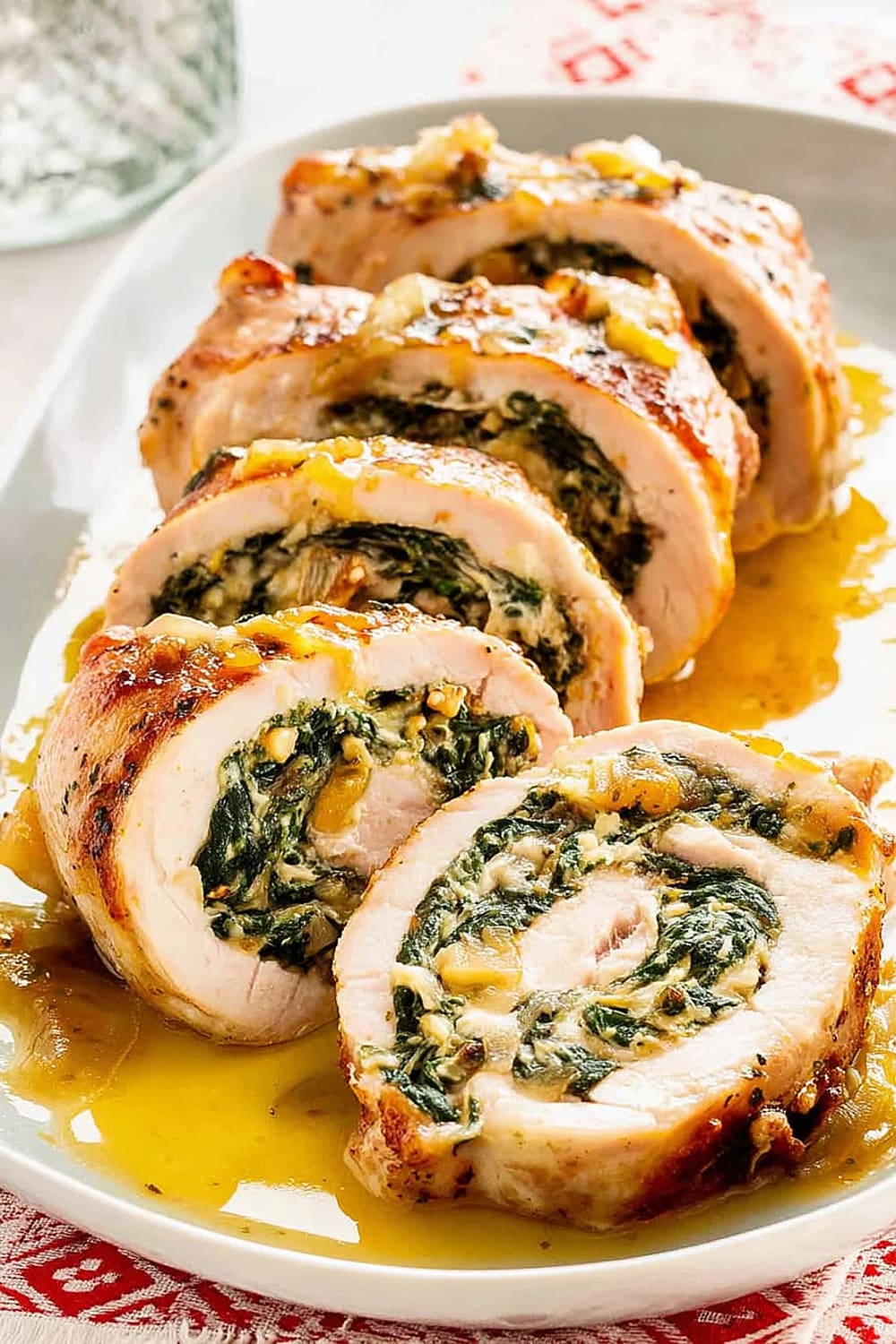 Spinach and Swiss Cheese Stuffed Chicken Thighs