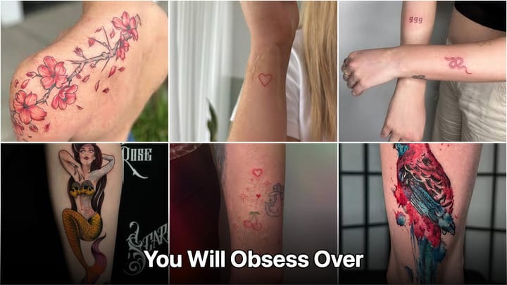 20 Red Ink Tattoos for Women You Will Obsess Over
