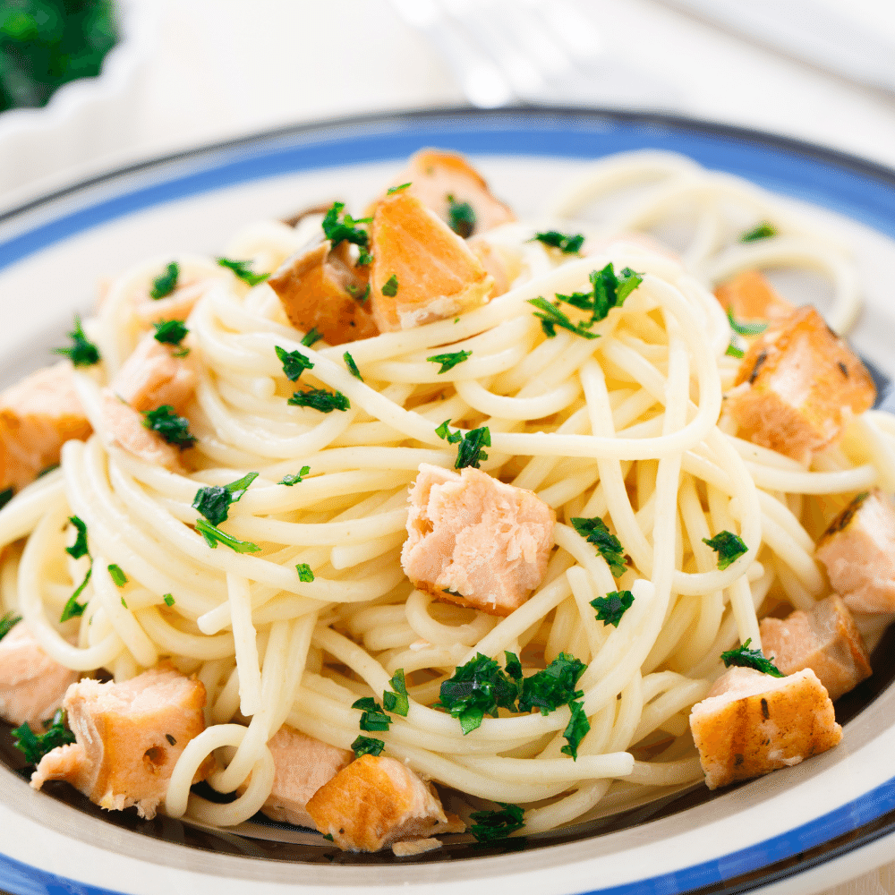 salmon and pasta
